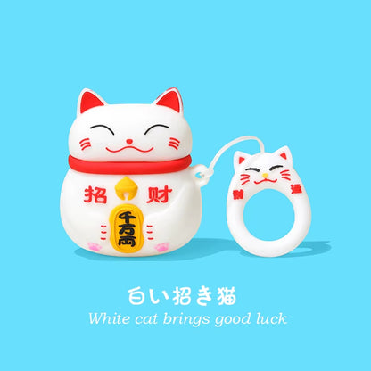 Lucky Cat Lovely Case for Airpods Pro 2 Japanese Style Earphone Case for Apple Airpods 1 2 3 Cover for Airpods Pro 2 Case