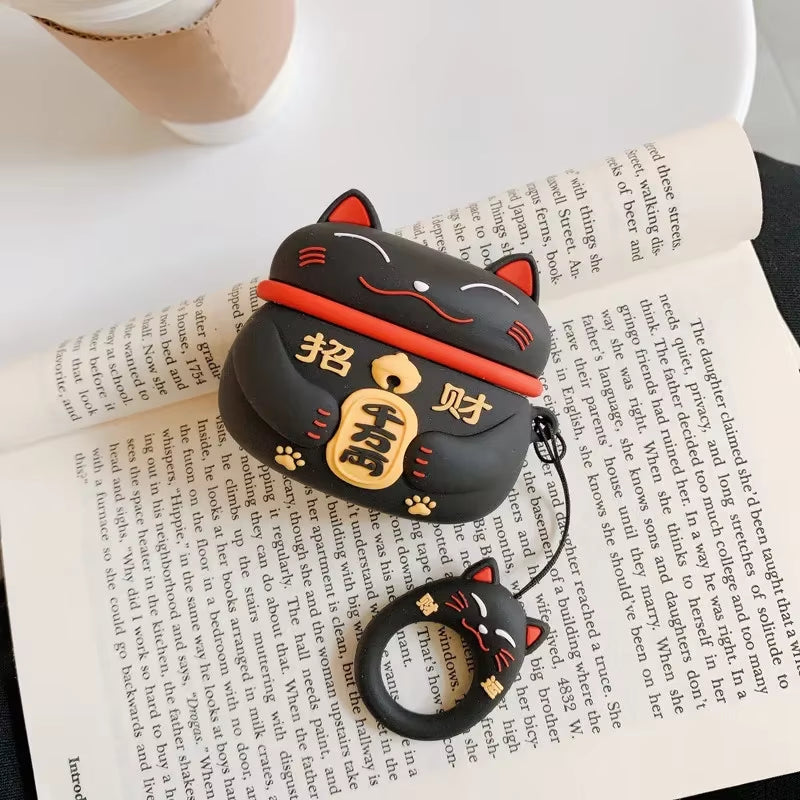 Lucky Cat Lovely Case for Airpods Pro 2 Japanese Style Earphone Case for Apple Airpods 1 2 3 Cover for Airpods Pro 2 Case